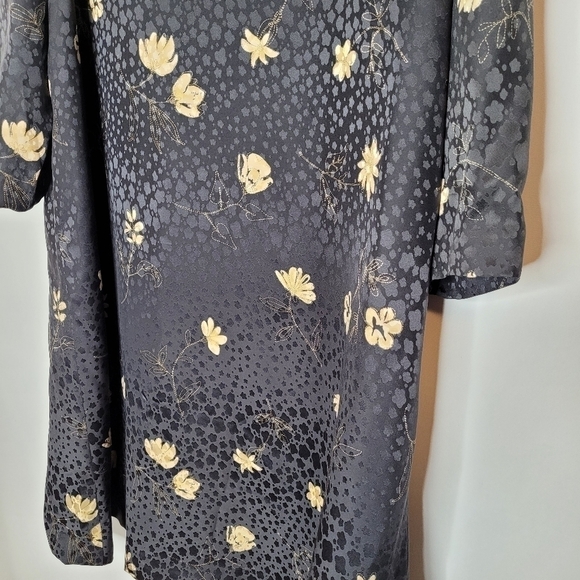 LIHLI Saks Fifth Black Silk Floral Dress - Picture 6 of 14
